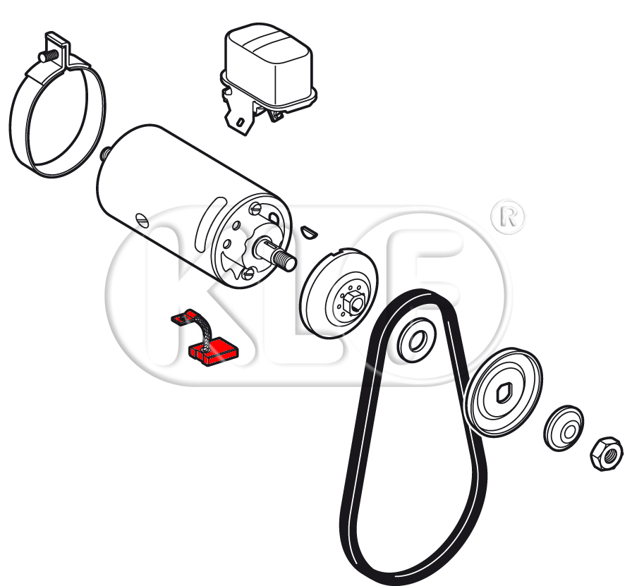 Kohlen für Lichtmaschine 12 V, 2 Stück