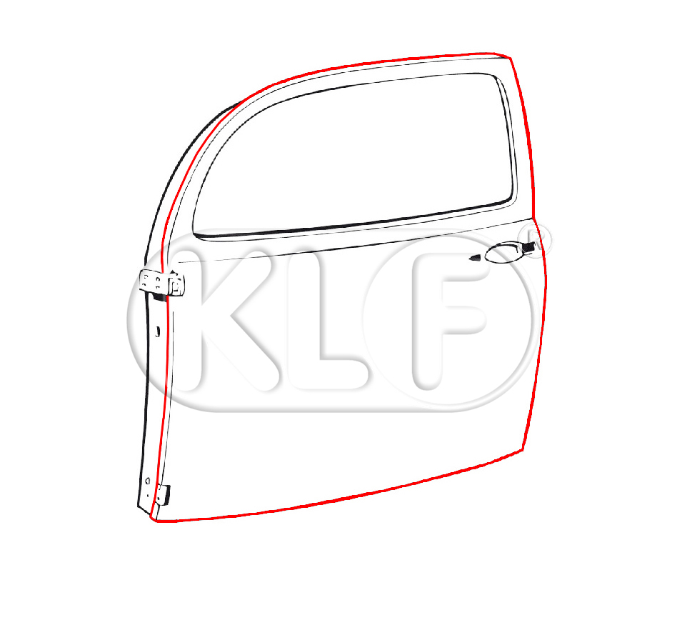 Türdichtung links, deutsche Qualität, ab Bj. 08/66