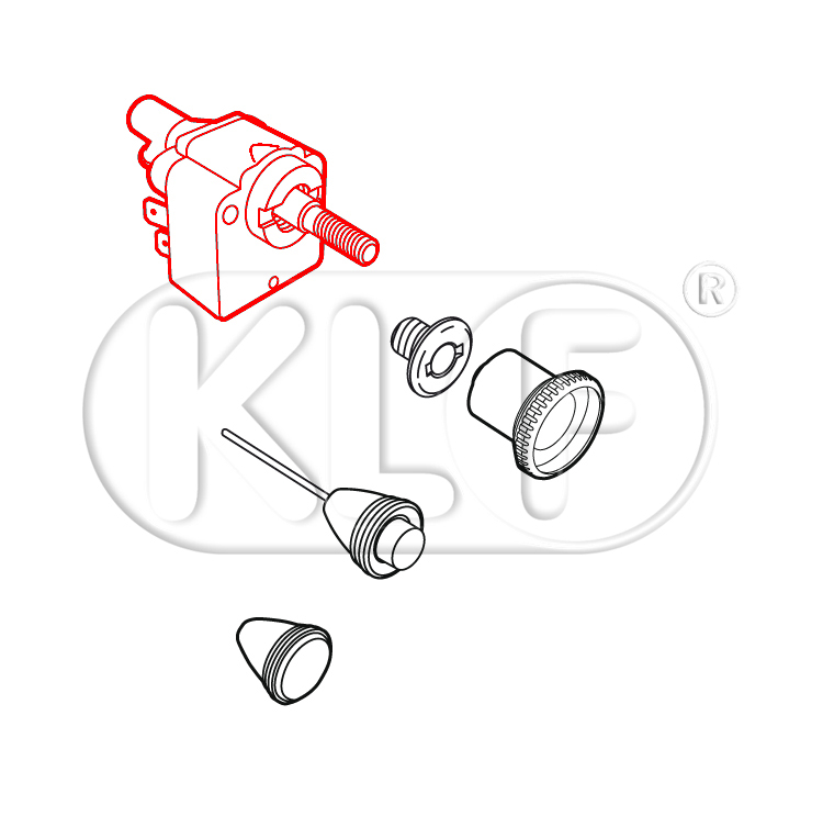 Wiper Switch, screw thread M14x1, year 08/67 - 07/71