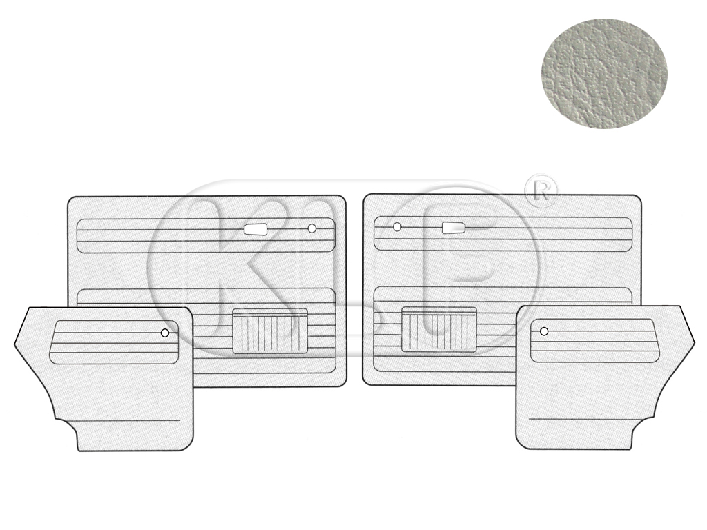 Door Panels, convertible year 8/66-7/72, off white