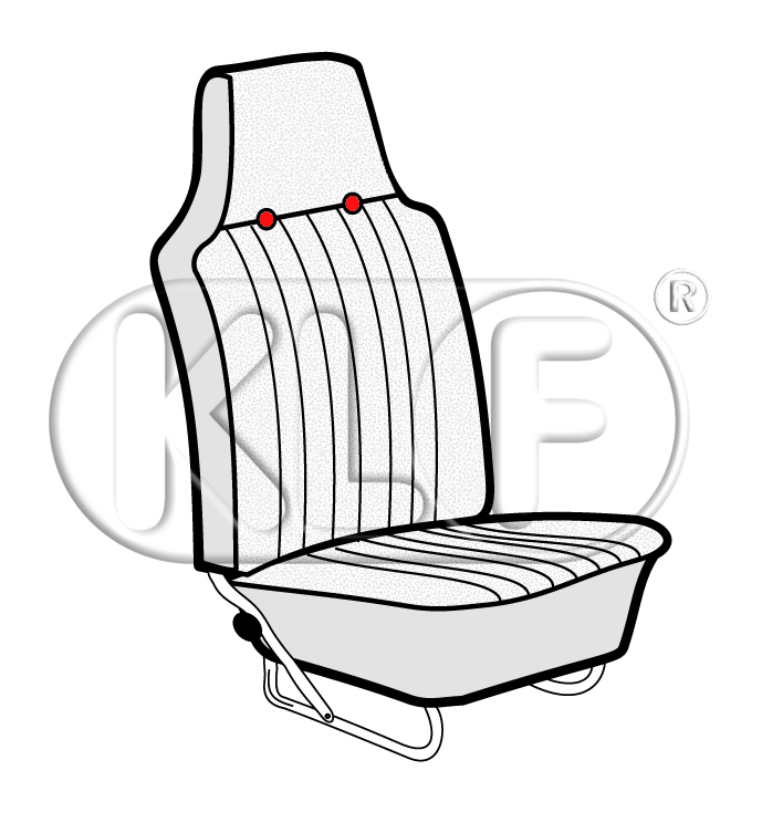 Knöpfe für Sitzrückenlehne schwarz, für beide Sitze vorne 8 Stück