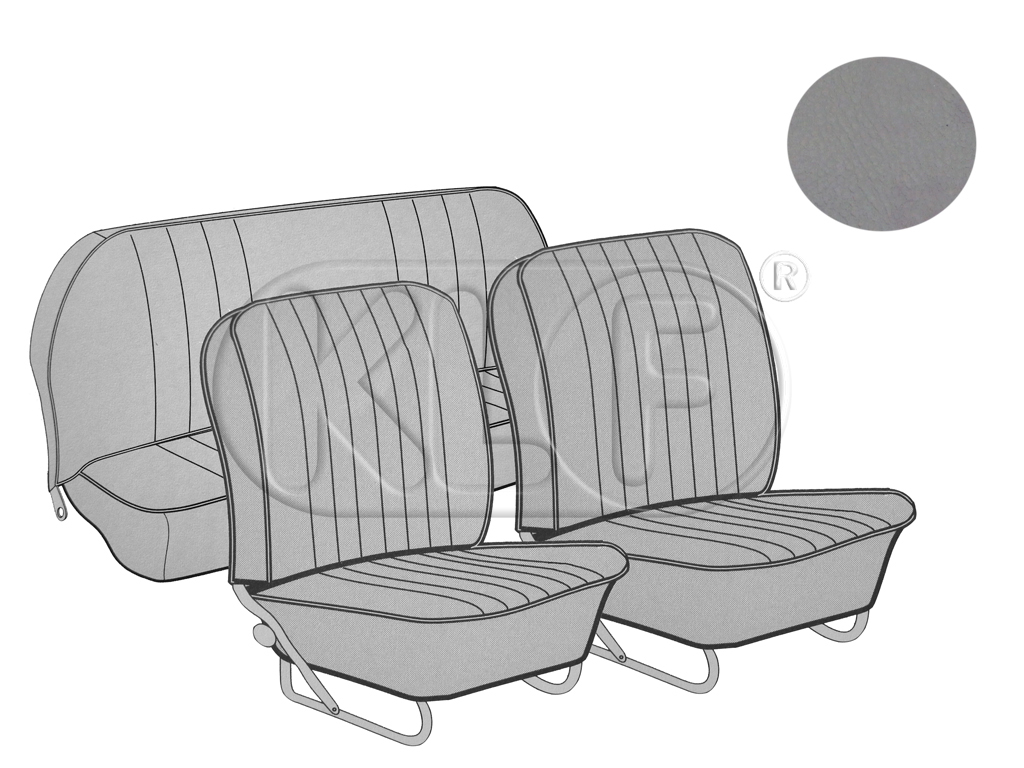 Seat Covers, convertible, grey, year 8/55-7/64 Seat Covers, convertible, grey, year 8/55-7/64