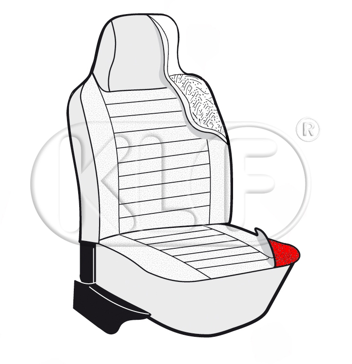 Pad for Front Seat Bottom, year 8/72-7/75