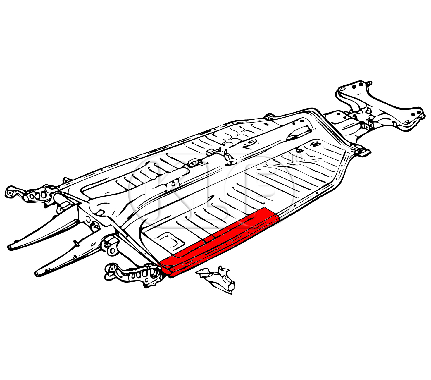 Outer Edge rear right, year thru 7/72