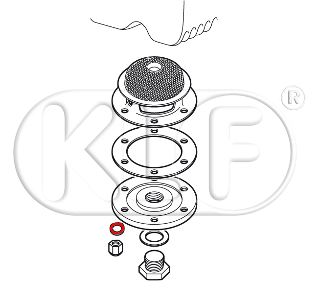 Copper Seal for Oil Sump Plate, 6 x 10 x 1