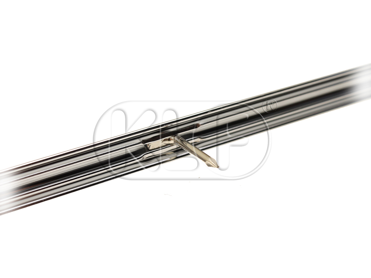 Nail trim convertible (chrome steel), above rear window, year thru 10/67