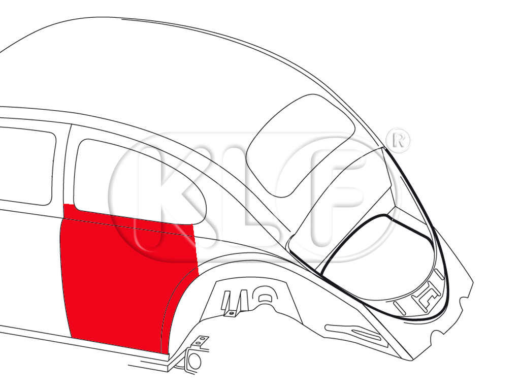 Seitenteil hinten links, klein, ab Bj. 08/66
