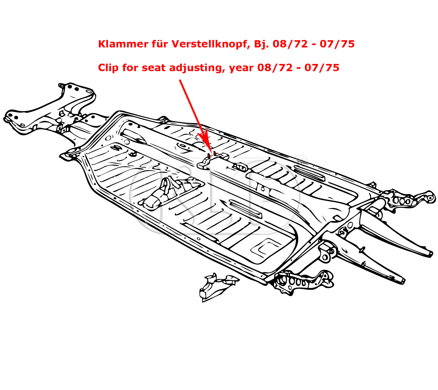 Klammer für Verstellknopf