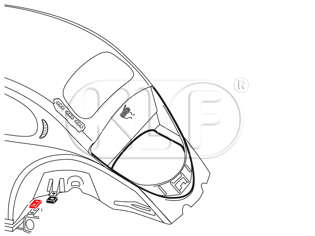 Body Pad, under rear seat, year thru 07/59