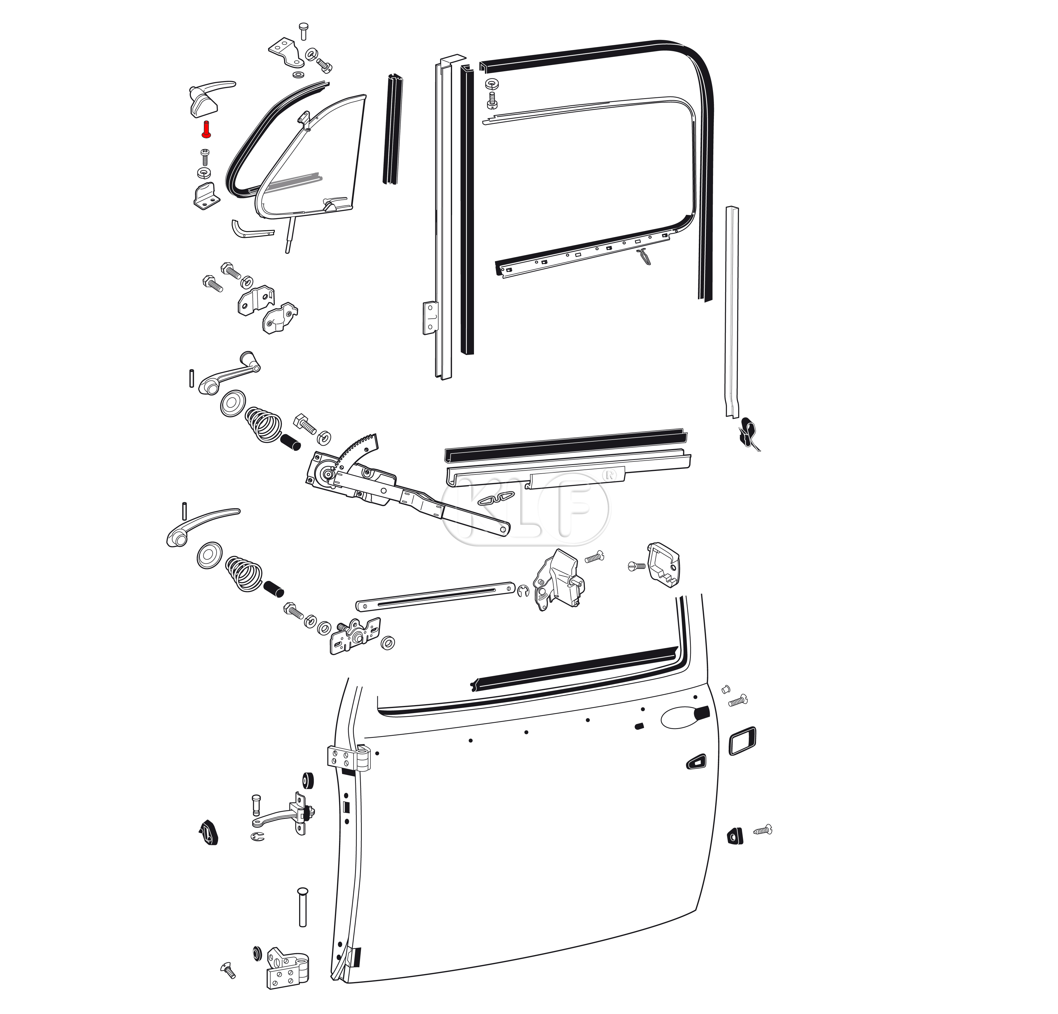 Vent Window Mounting Rivet, secures lock to vent window, each