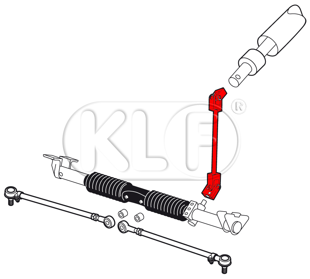 Steering Shaft U-Joint, 1303 only, year 8/74 on