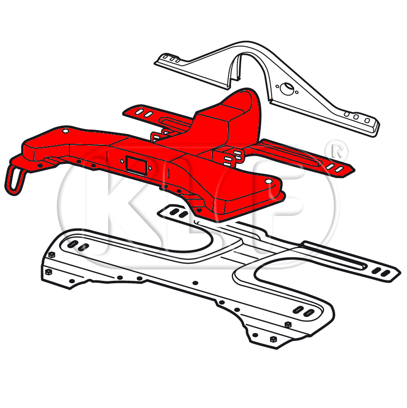 Frame Head, complete, 1302/1303 only, year 8/70 on