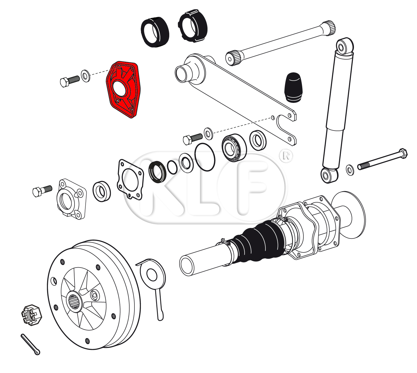 torsion arm covers, with hole, year 10/52-7/59