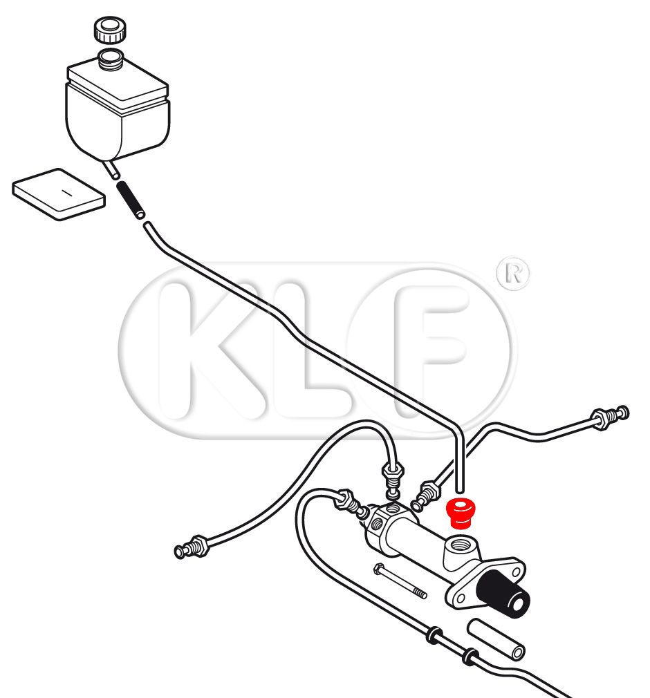 Plug for Master Cylinder, single circuit sytem