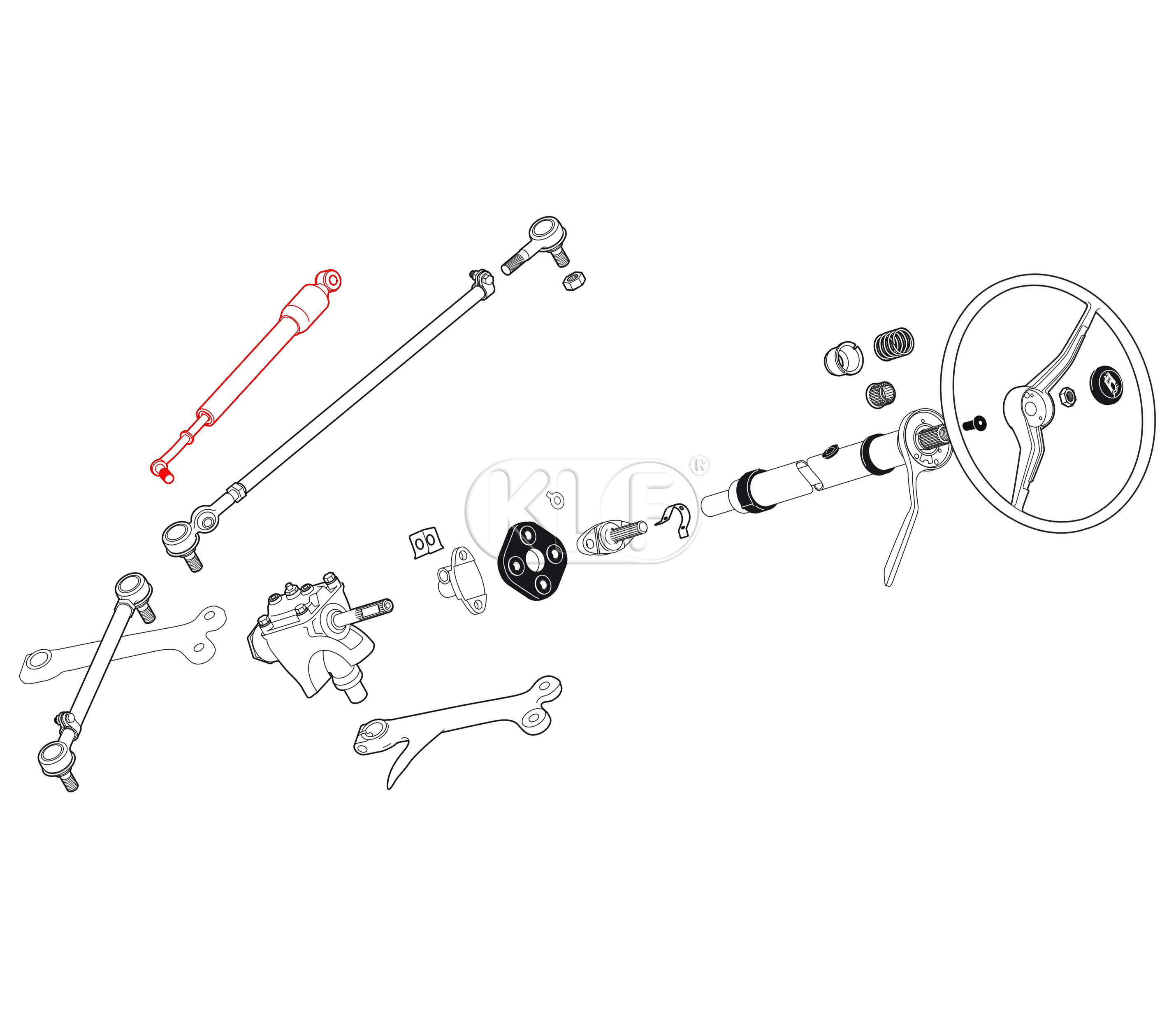 Steering Damper, not 1302/1303, year 8/61 on