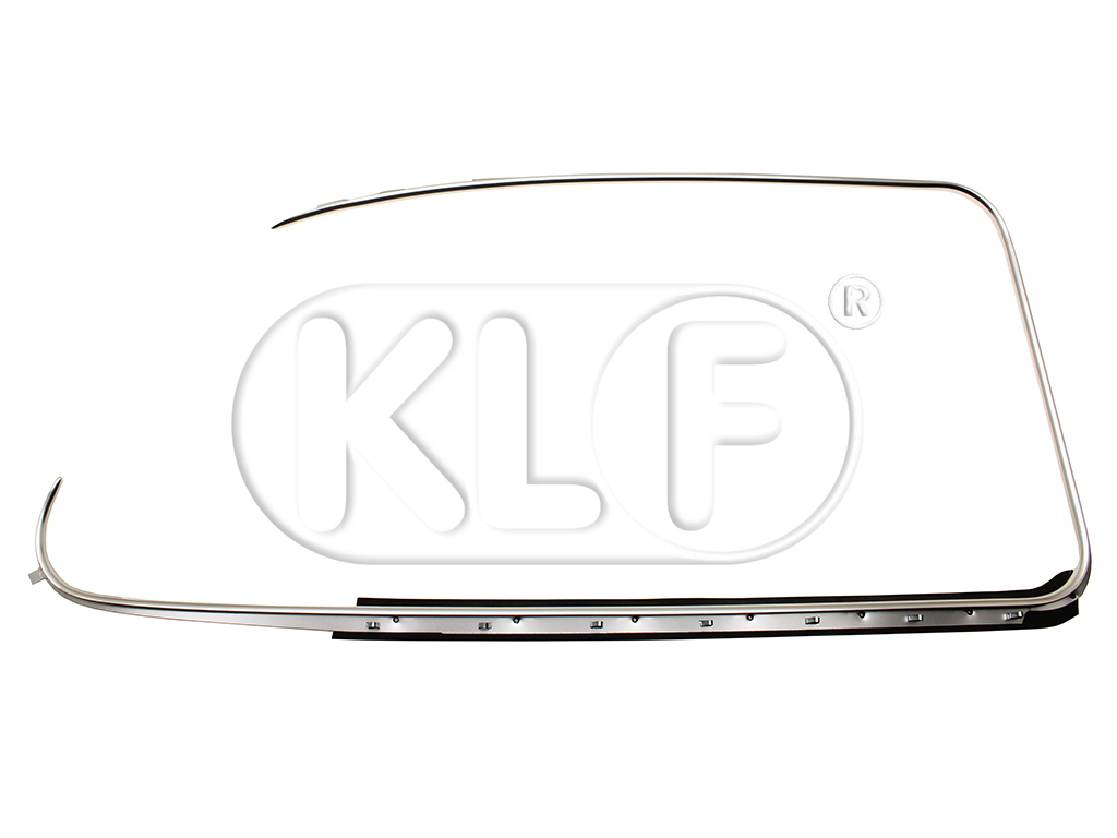 Door Window Scraper outer left with chrome molding, Top Quality,year 08/64 on