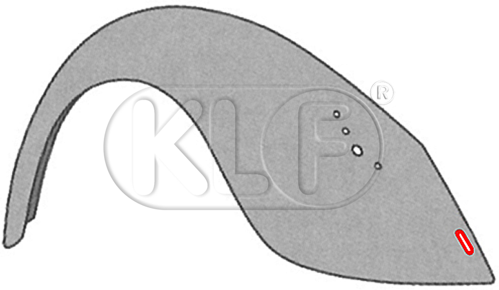 Bumper bracket seal, year thru 8/67