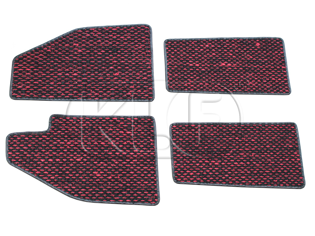 Coco Mats, set of 4, year 8/57-7/59 red/black