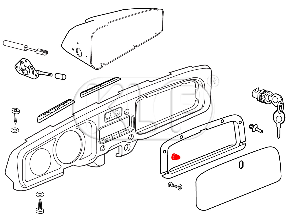 Plug for Glove Box Frame or Gas Door , not 1303