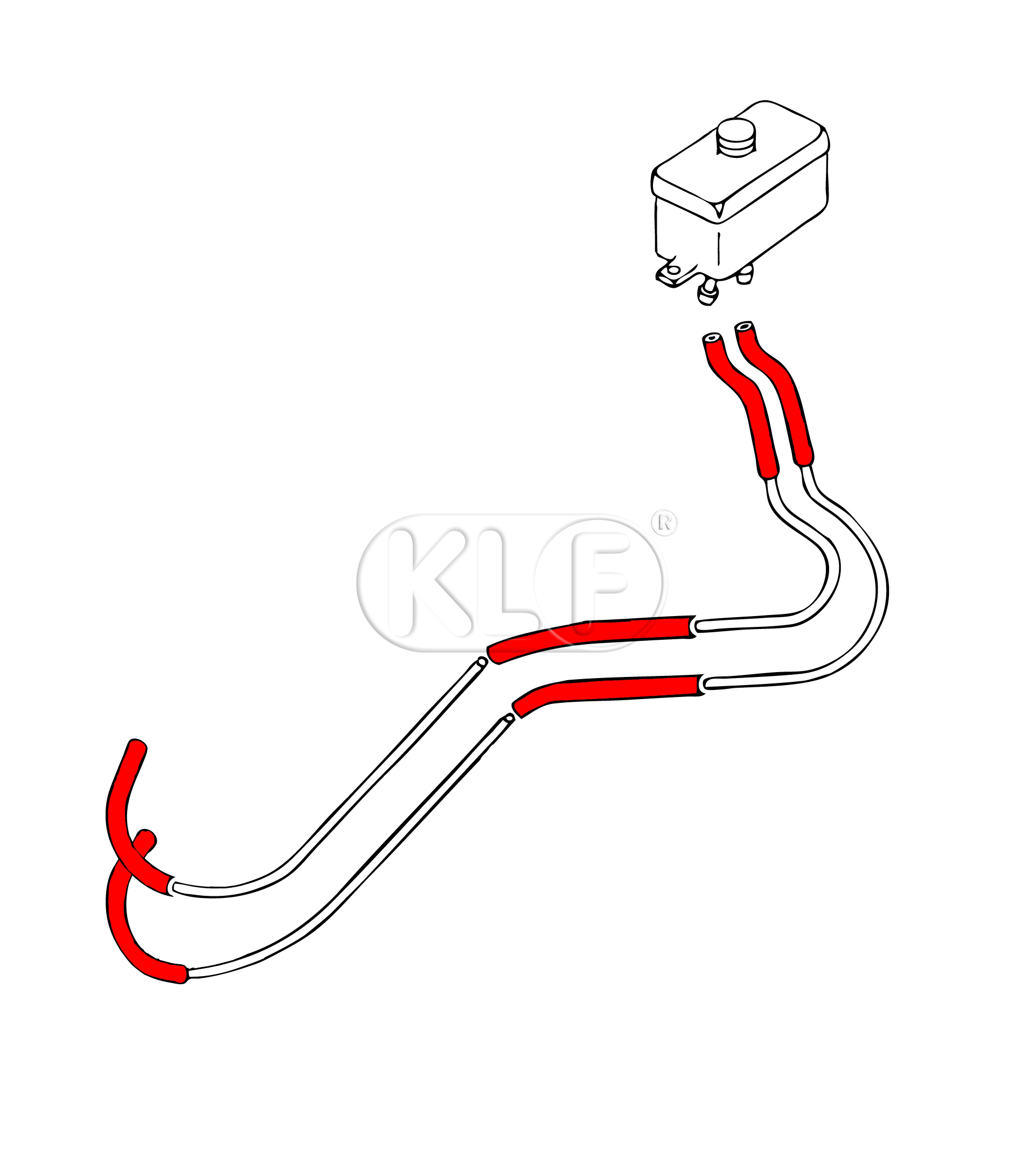 Brake Hose between Master Cylinder and Brake Fluid Reservoir, inner diameter 7mm