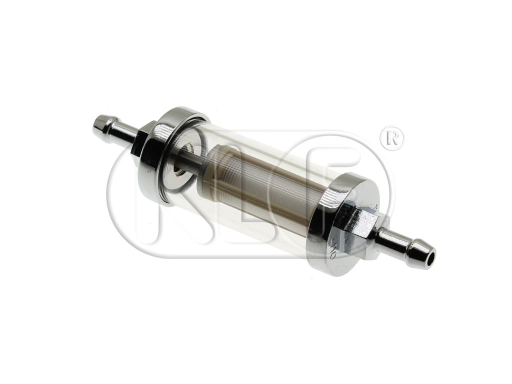 Fuel Filter, glass/chrome