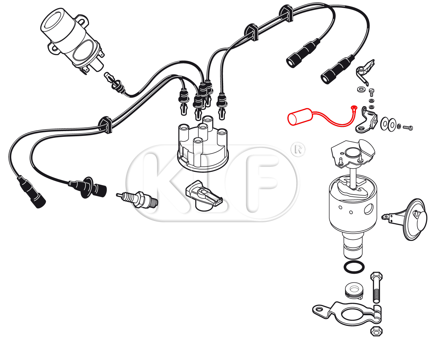 Ignition Condenser, 18-22kW (24-30PS)