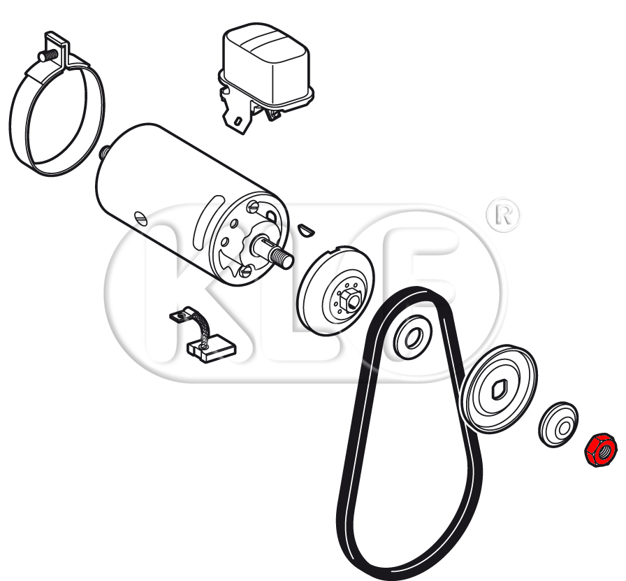 Generator Pulley Nut