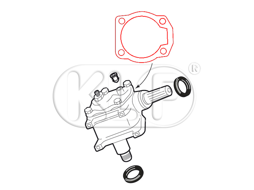 Steering Box Gasket, only 1302/1303, year 08/70 - 07/74