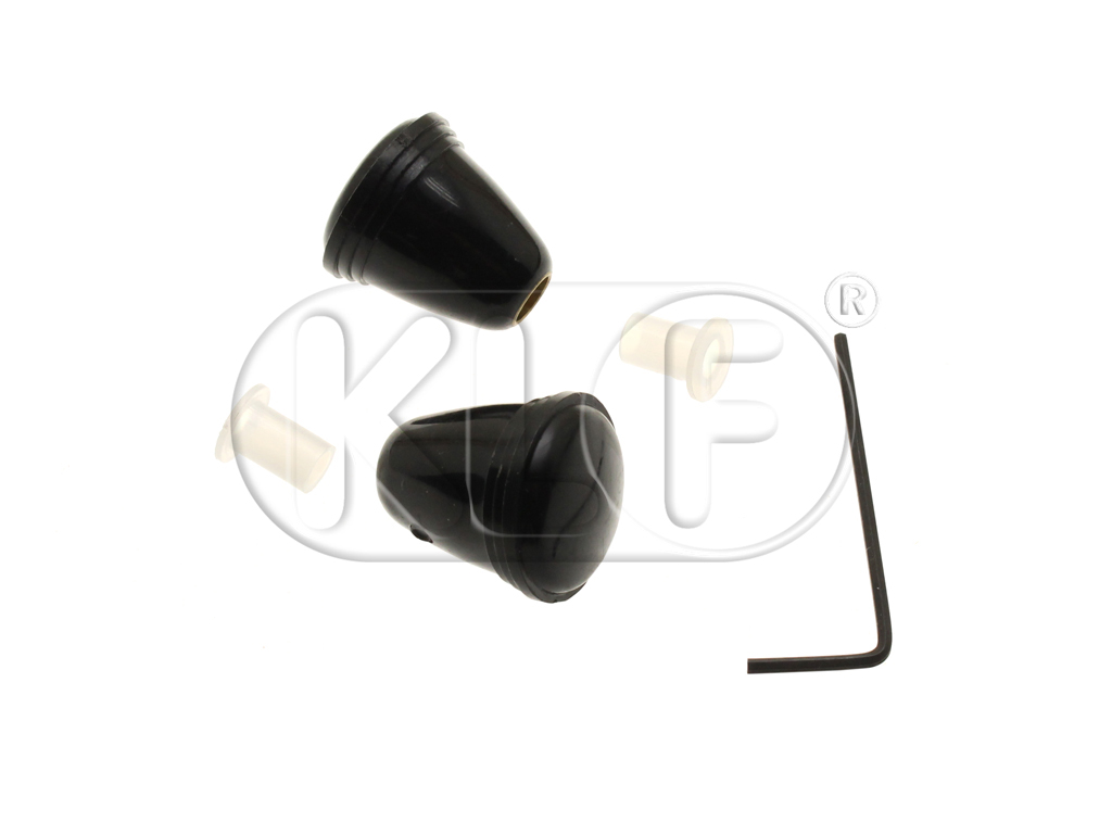 Knob for Radio, black, pair, year thru 6/67