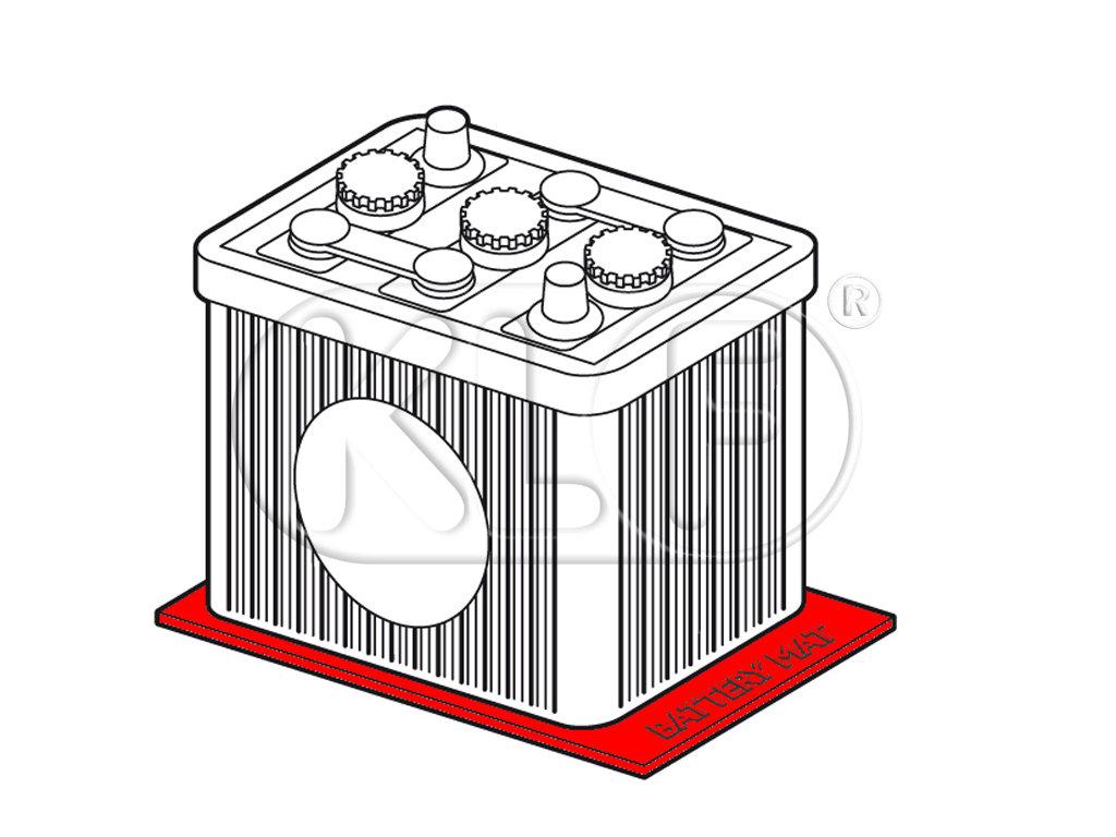 Unterlage für Batterie