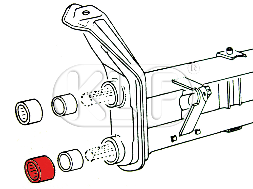 Nadellager in der Vorderachse unten, ab Bj. 08/65, Durchmesser 50mm