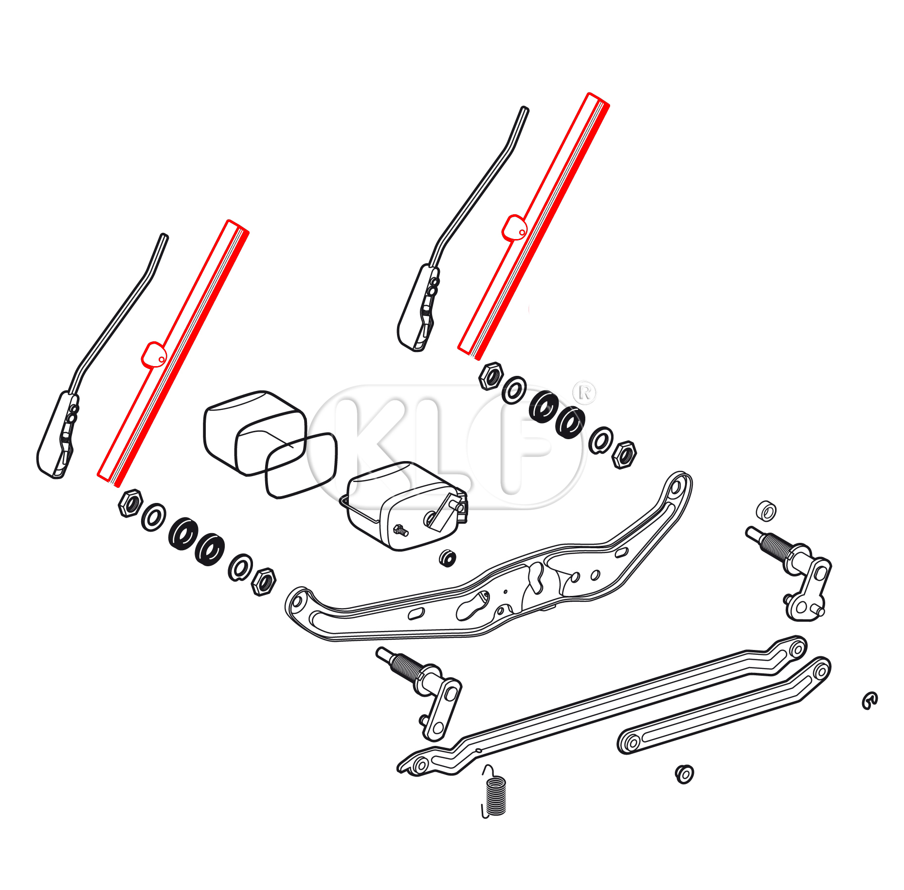 Wiper Plates, pair, year thru 07/57