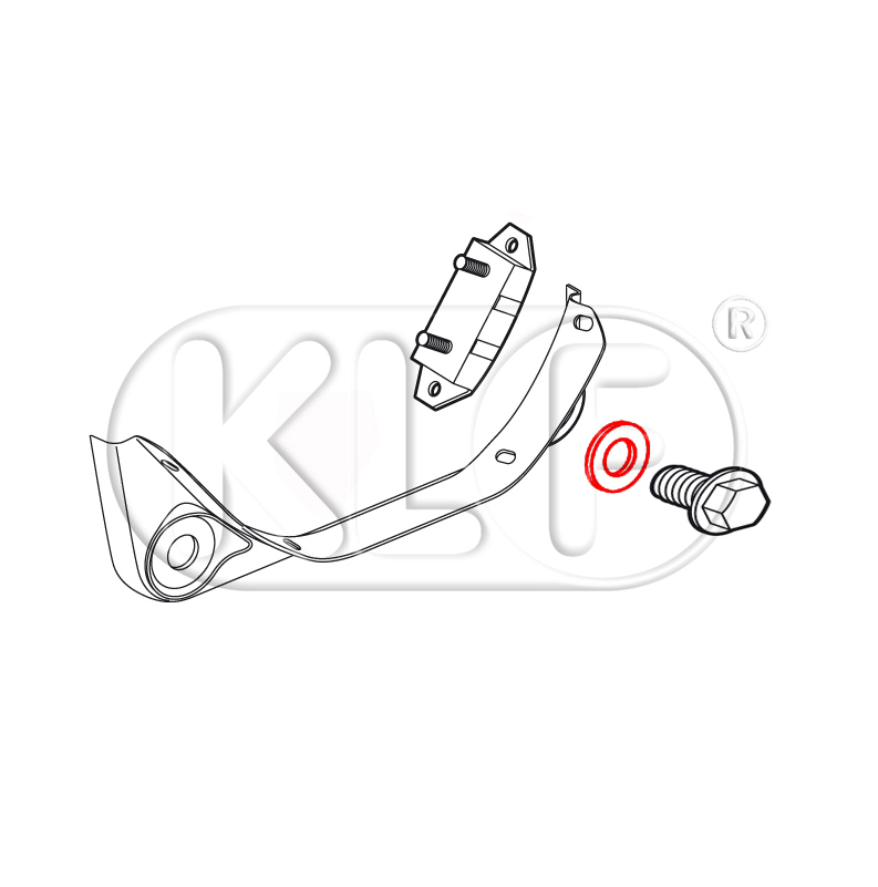 Washer for Bolt at Transmission Carrier, year Bj.10/52-7/72