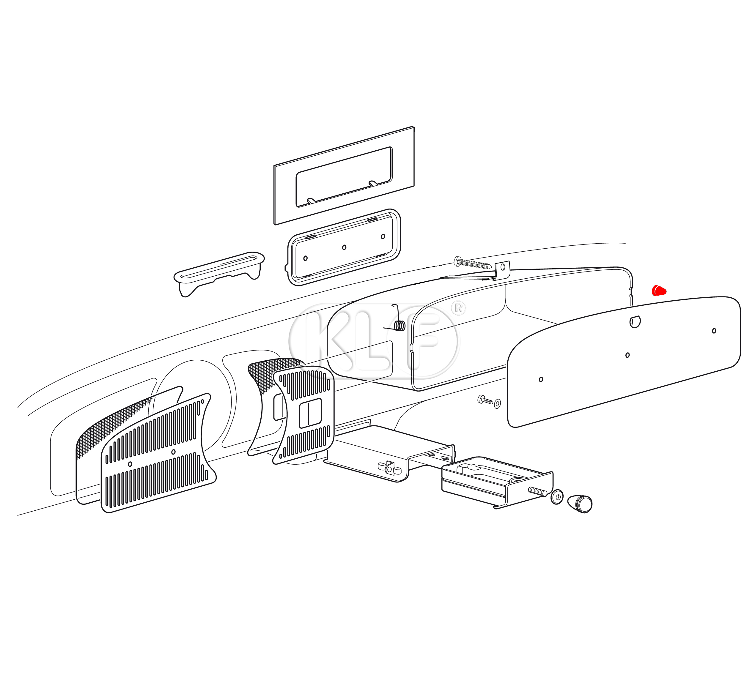 Plug for Glove Box Frame or Gas Door , not 1303