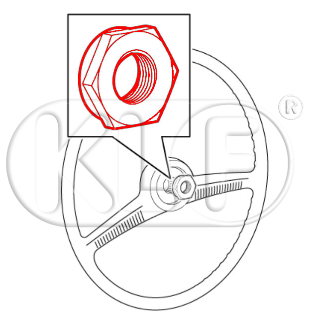 Steering Wheel Nut, year thru 07/59