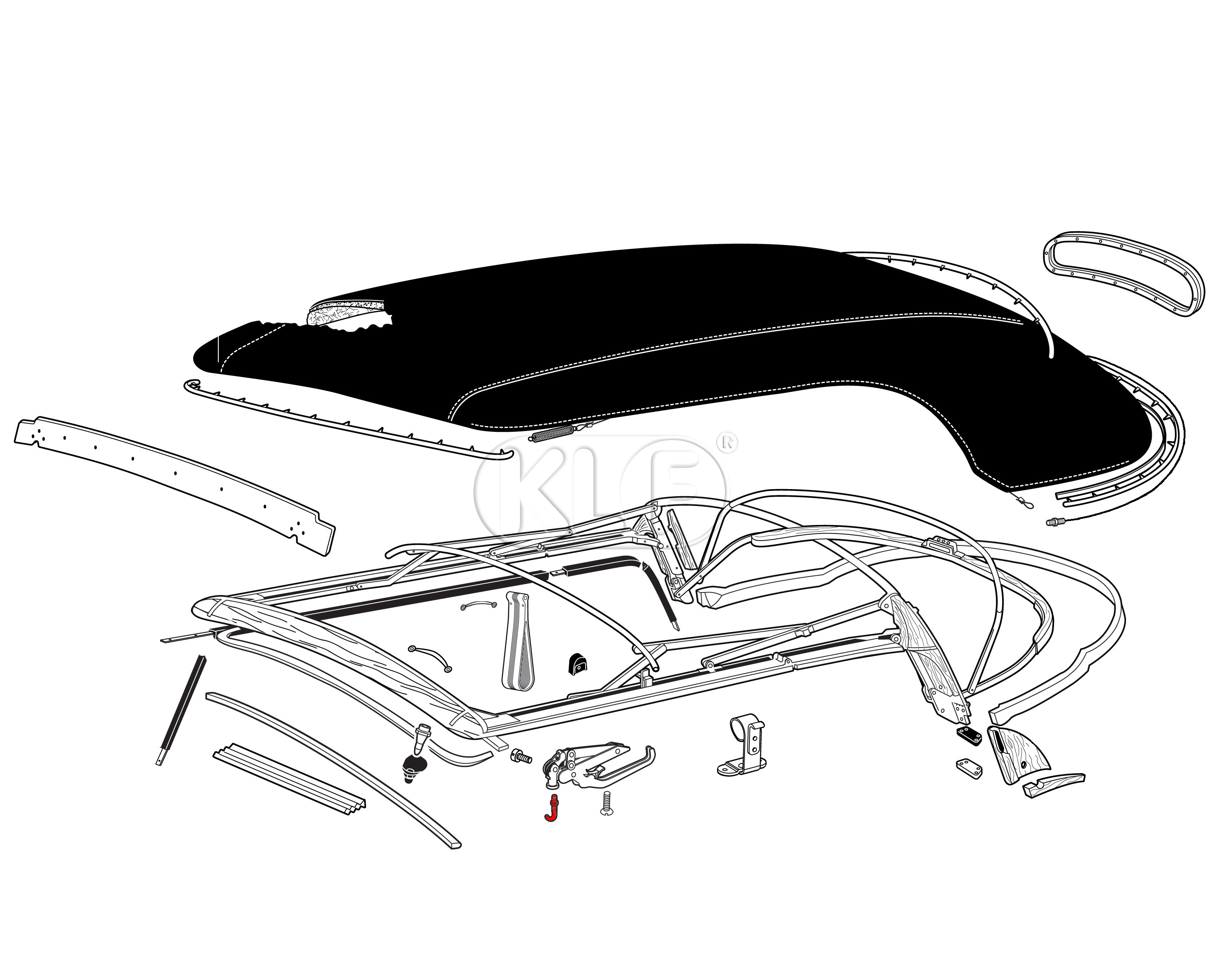 Hook to Latch, convertible, year 8/67 on