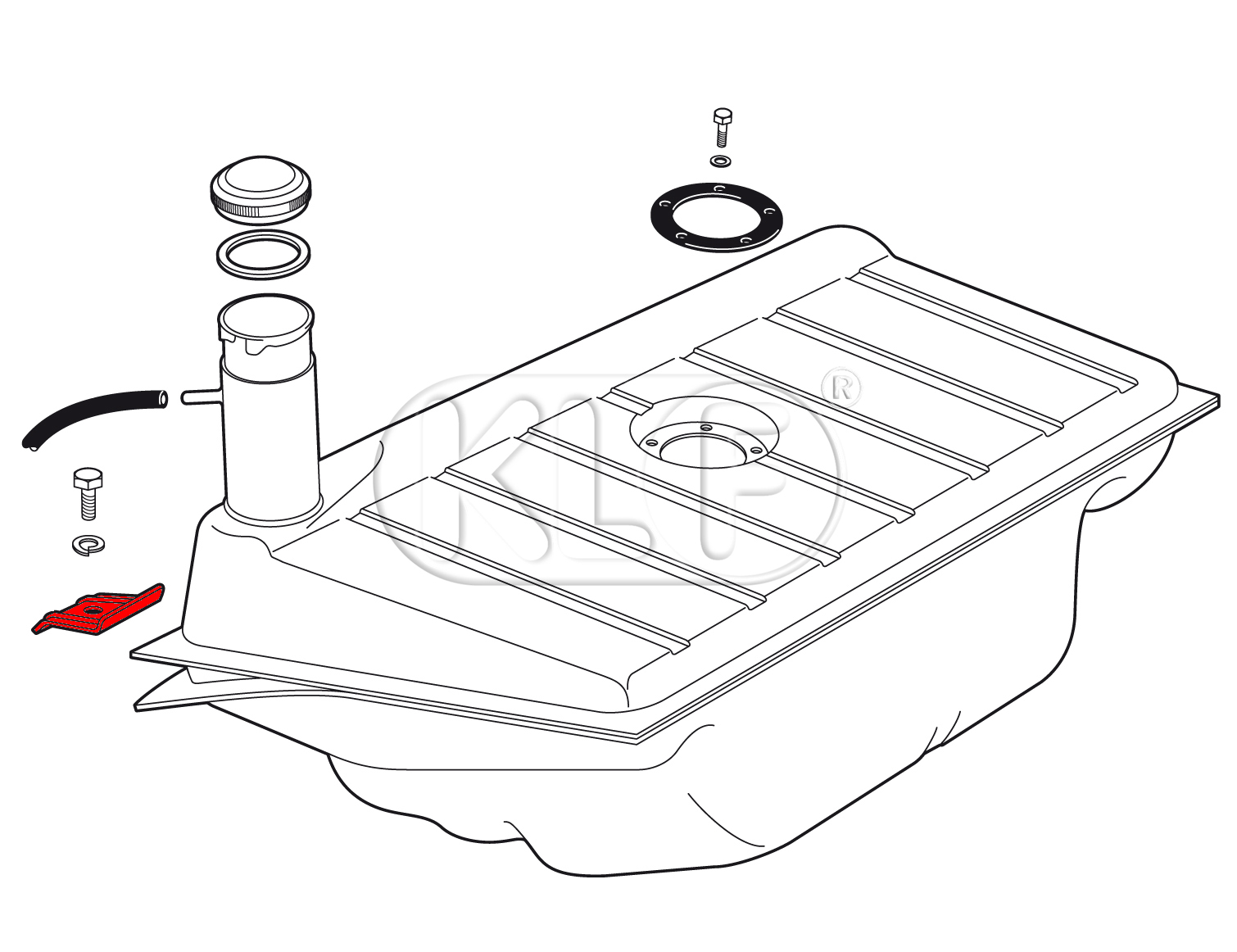 Fuel Tank Clamp Plate, round version