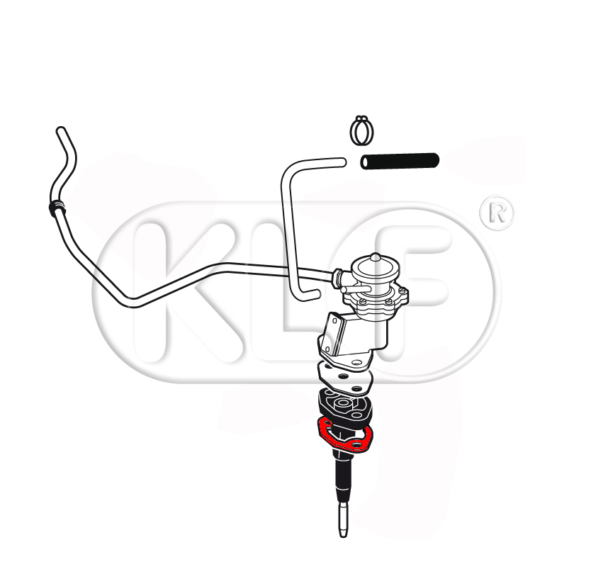 Fuel Pump Gasket, lower, year 8/60 on