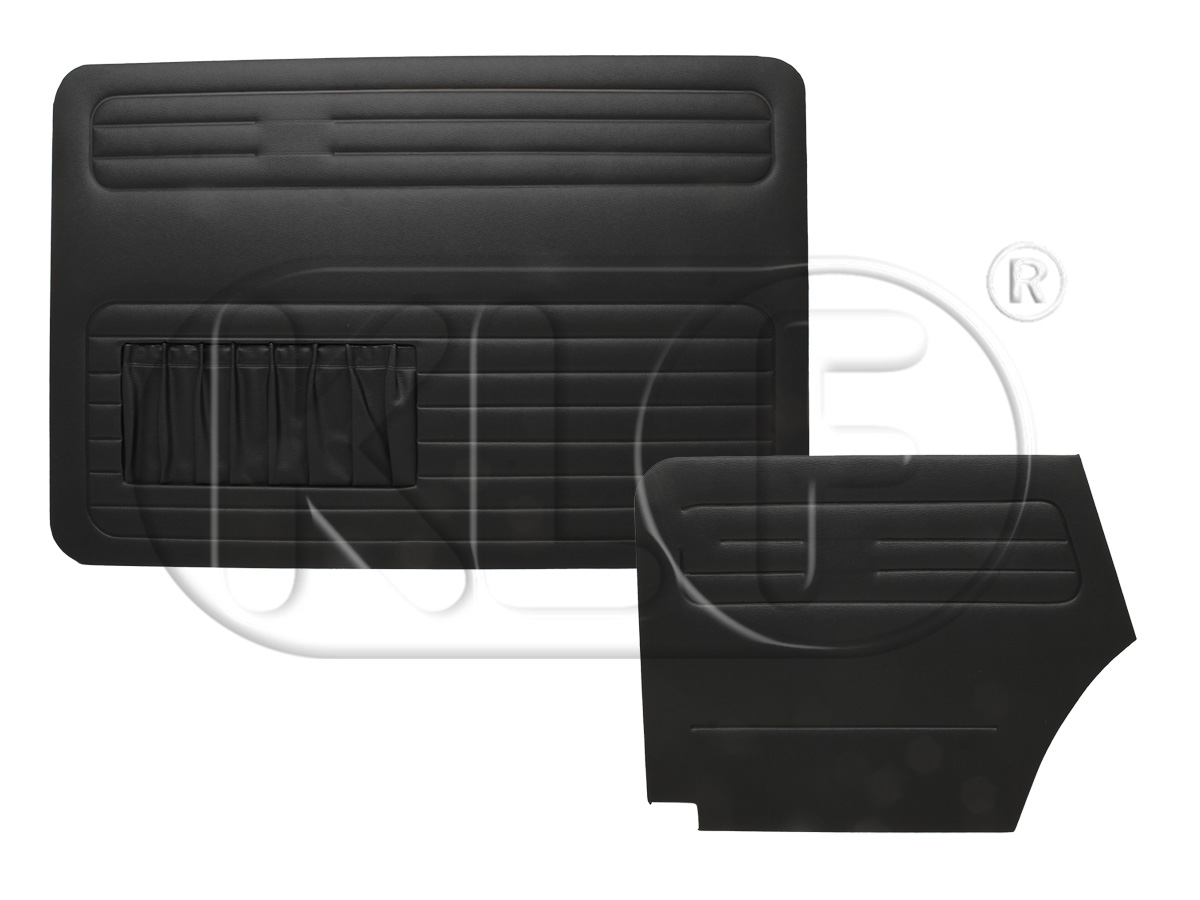 Door Panels, convertible, black, alternativ quality, year 08/66 - 07/72