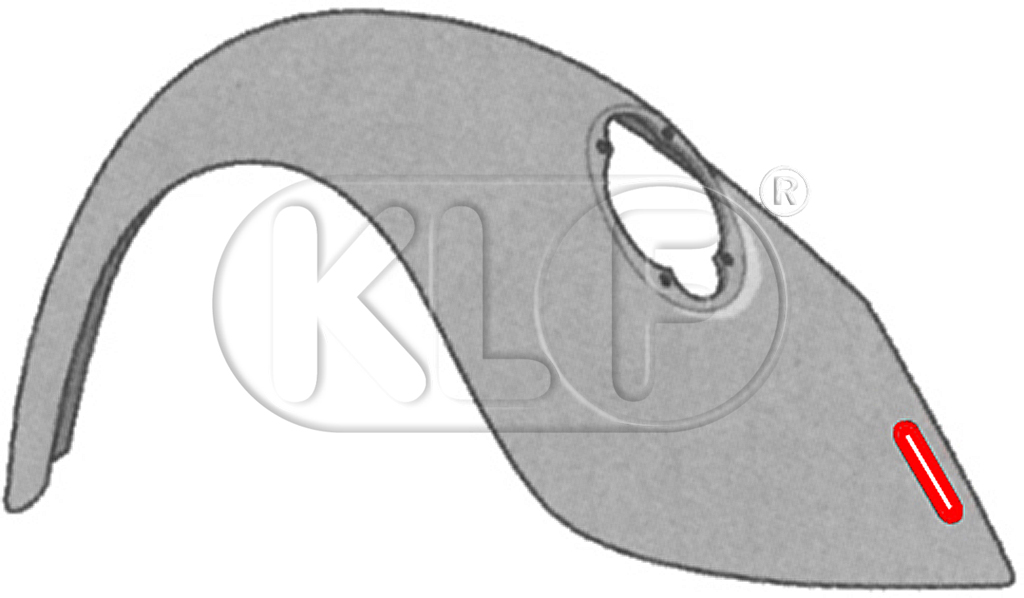 Bumper Bracket Seal, front and rear, not 1302/1303 front, year 8/74 on