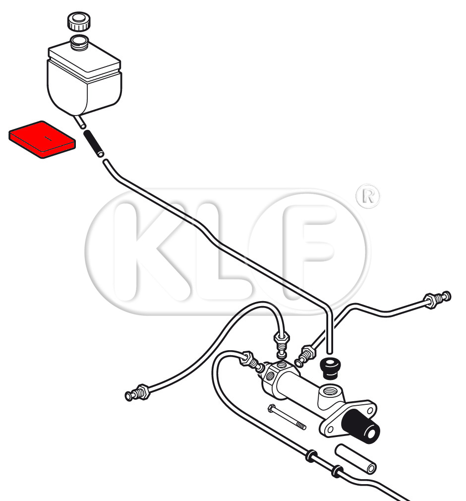 Pad for Brake Fluid Reservoir, year 8/60-7/66