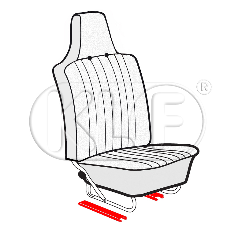 Guides for Seat Track, pair, year 8/70-7/72