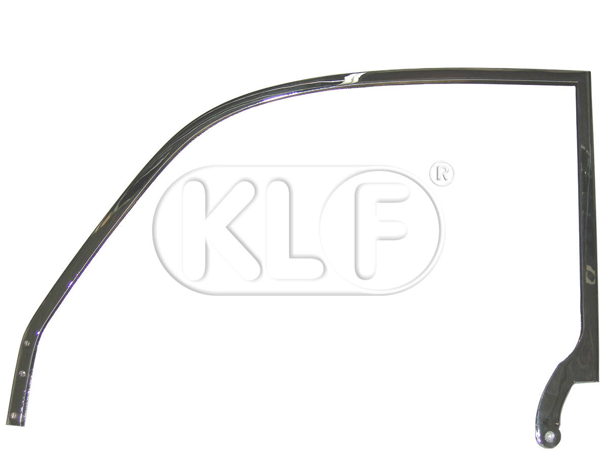 Chrome Frame for Rear Side Window, fits left and right, year 08/64 on