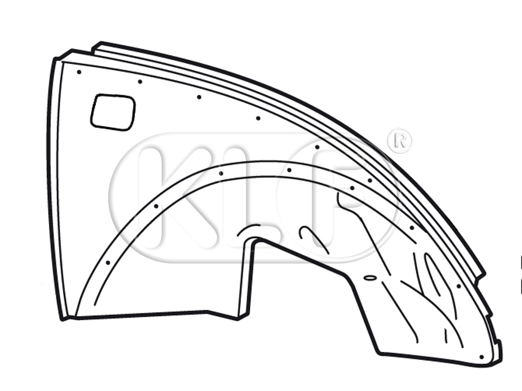 Front Quarter Panel left, alternativ quality, year 8/67 on, not 1302/1303