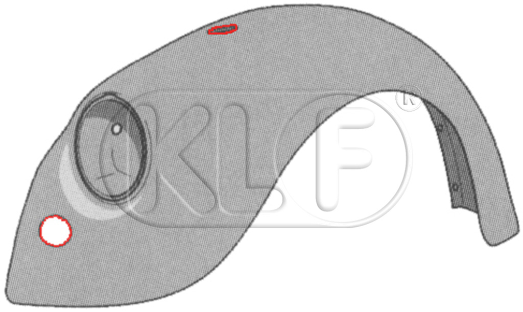 Kotflügel vorne links, Bj. 08/67 - 07/73, (nur Sparkäfer)  