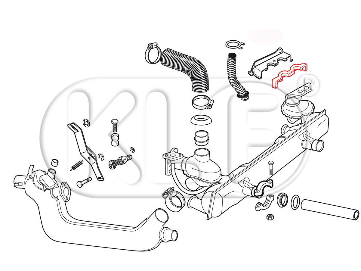 Manifold Heat Riser Insulation Kit, for dual heat riser intake manifold, year 08/73 on