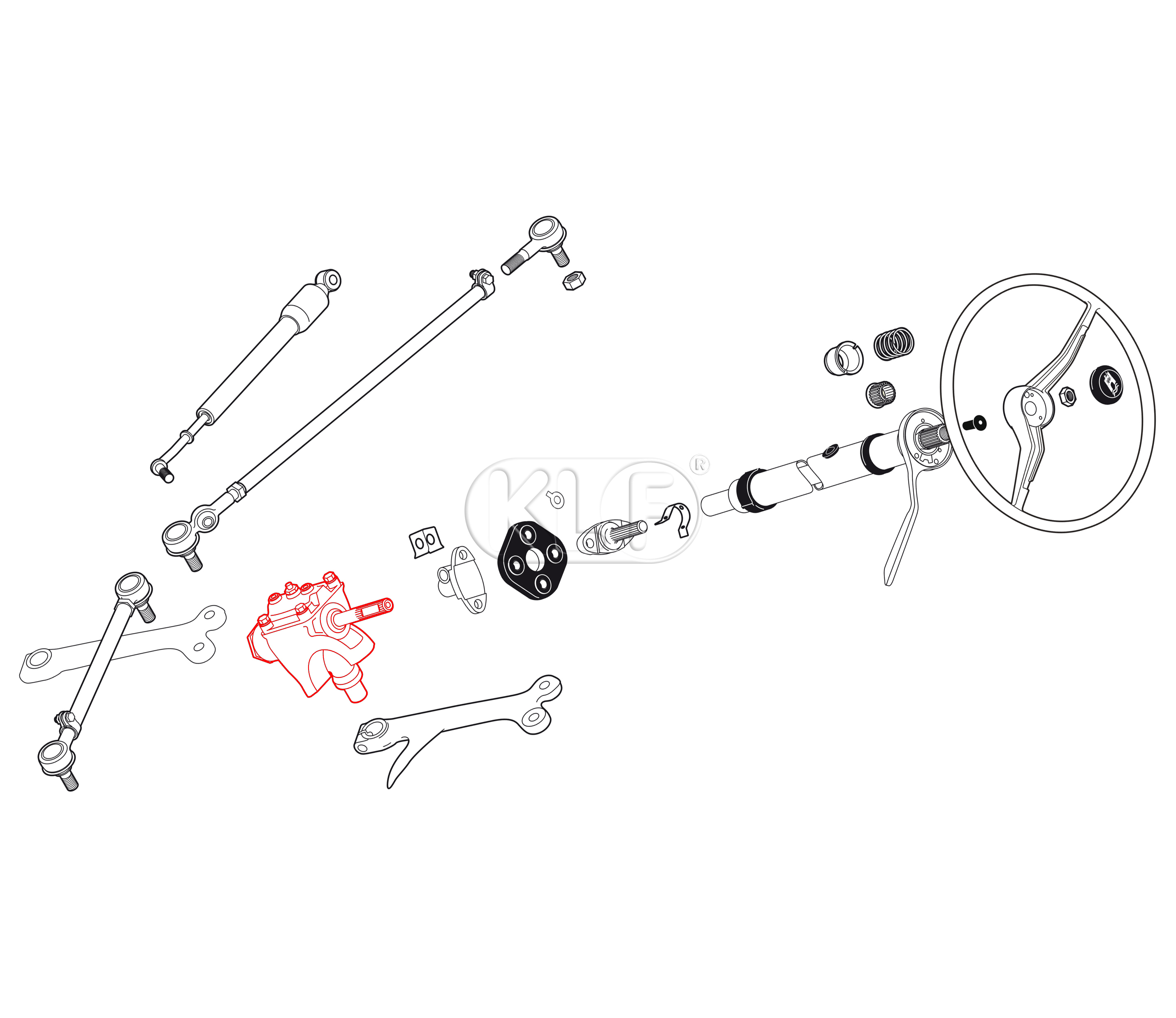 Steering Gearbox, not 1302/1303, year 8/65 on