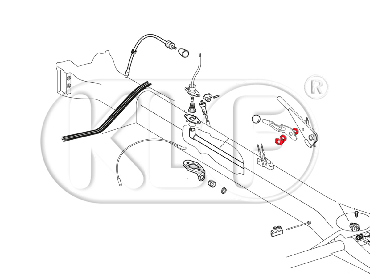 Lever mounting kit for heating cable, year 08/65 on